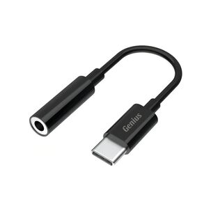 Adaptador De Audio Usb C A Mini Plug Stereo 10cm Negro Genius