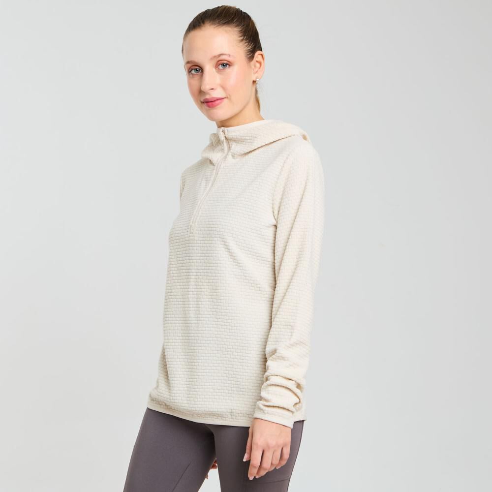Polerón Deportivo Waffle Cuello Alto Con Capucha Mujer Wetland image number 2.0