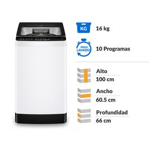 Lavadora Mademsa Mdwmt16w / 16 Kilos