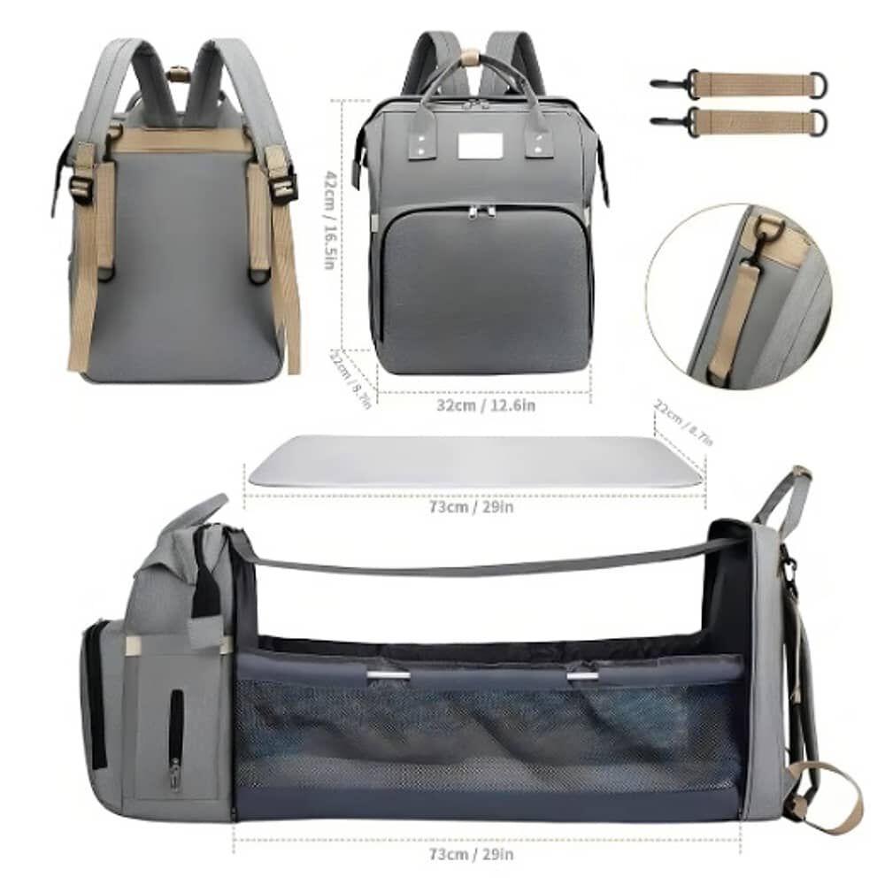 Pa&ntilde;alera Mochila 3 En 1 Gris image number 3.0