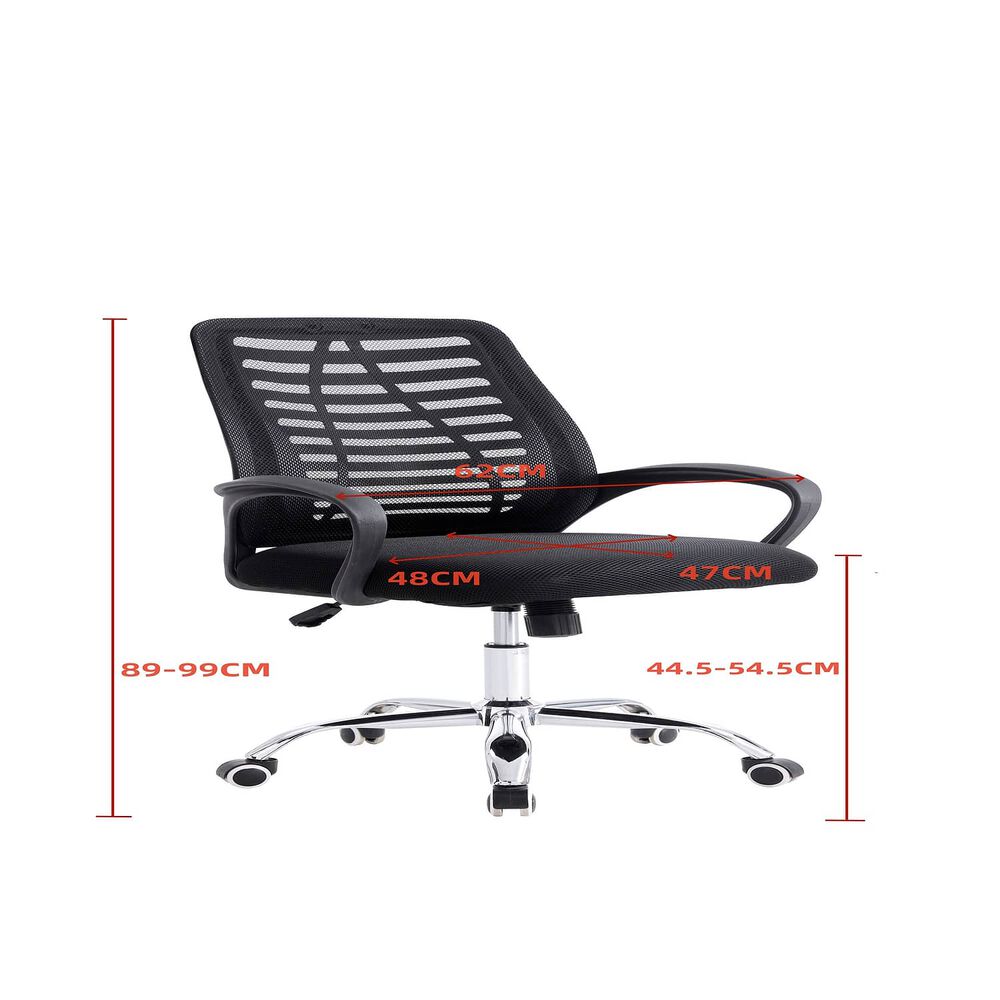 Silla De Oficina Ejecutiva Barcelona Ergonomica Color Negro Bm-806 Arthome image number 5.0