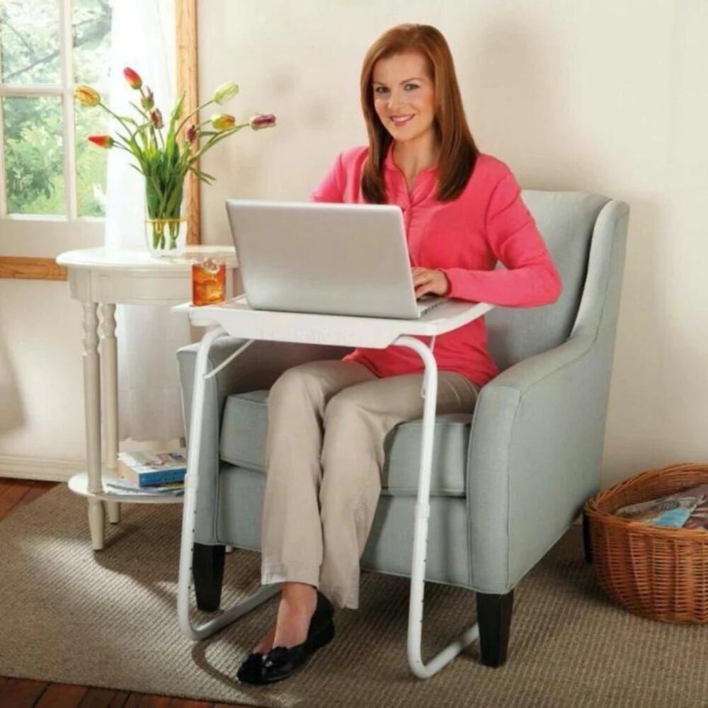 Mesa Plegable Y Ajustable Con Posavasos image number 5.0