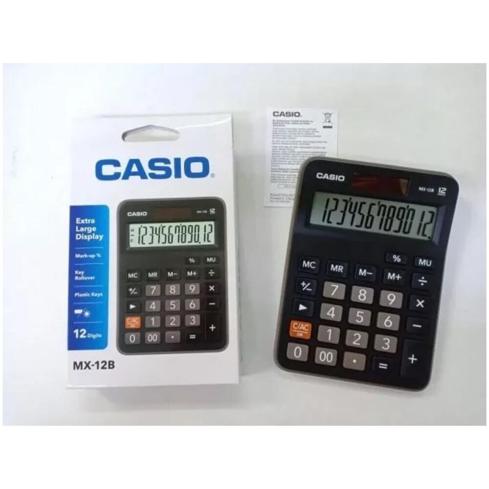 Calculadora De Escritorio 12 Digitos Negro Mx-12b image number 3.0