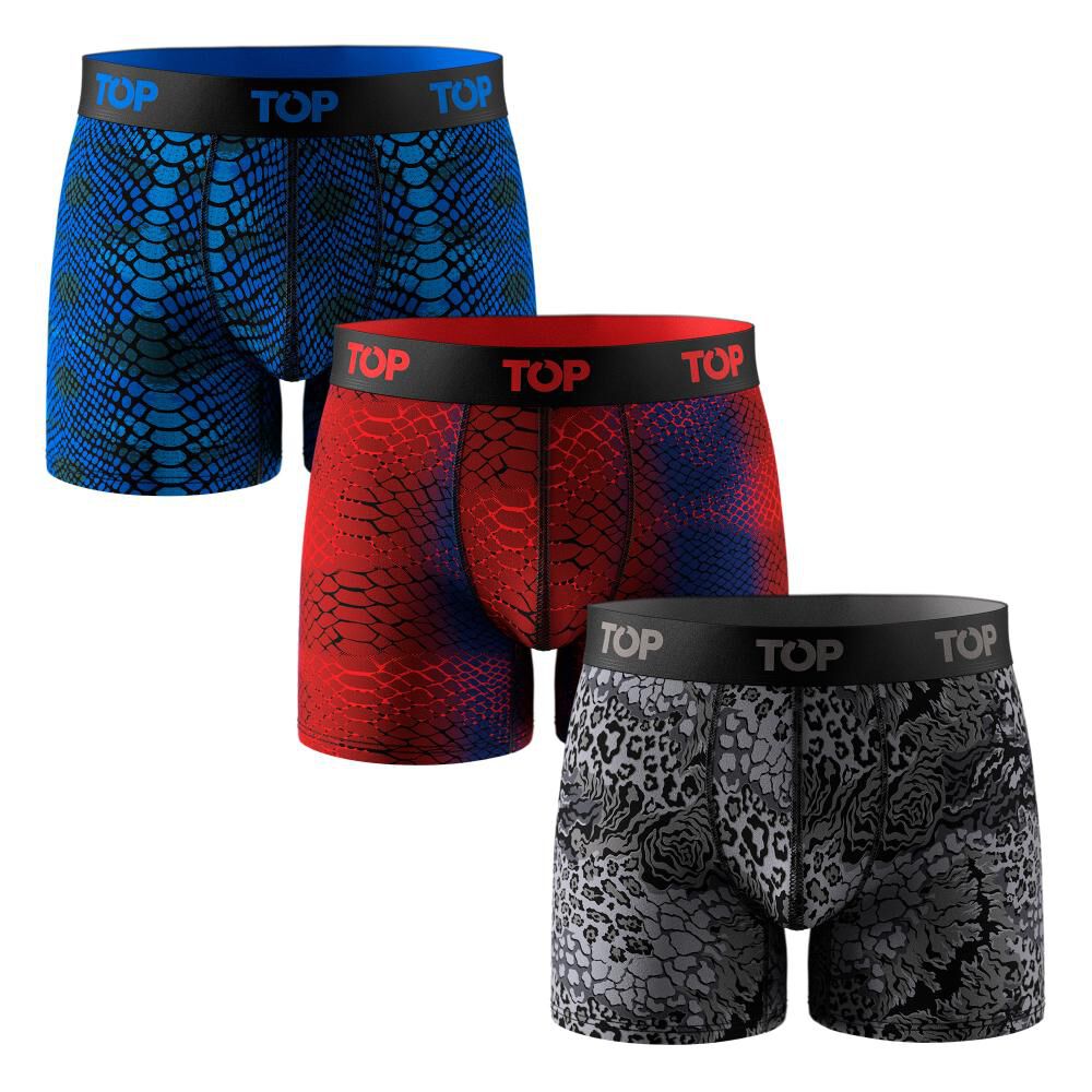 Pack 3 Boxer Medio Algodón Skins Top image number 0.0