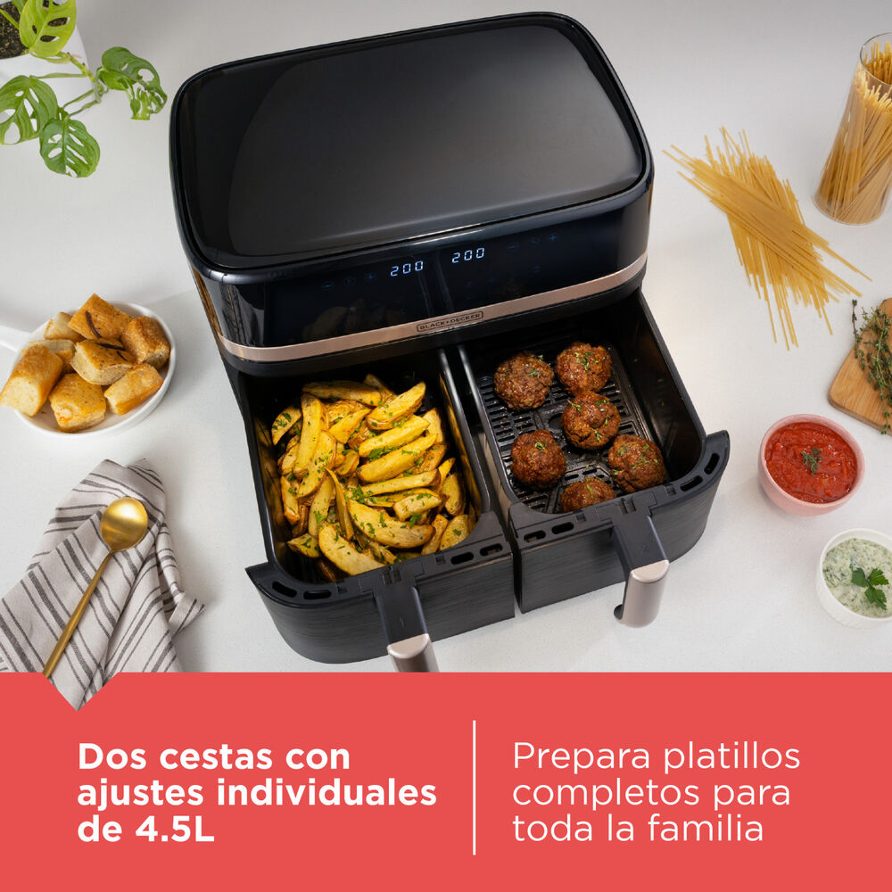 Freidora De Aire Dual Black+decker Purifry 9 Litros image number 6.0