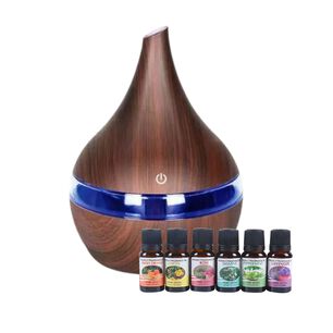 Pack Humidificador Marron Oscuro + 6 Esencias Aromaticas