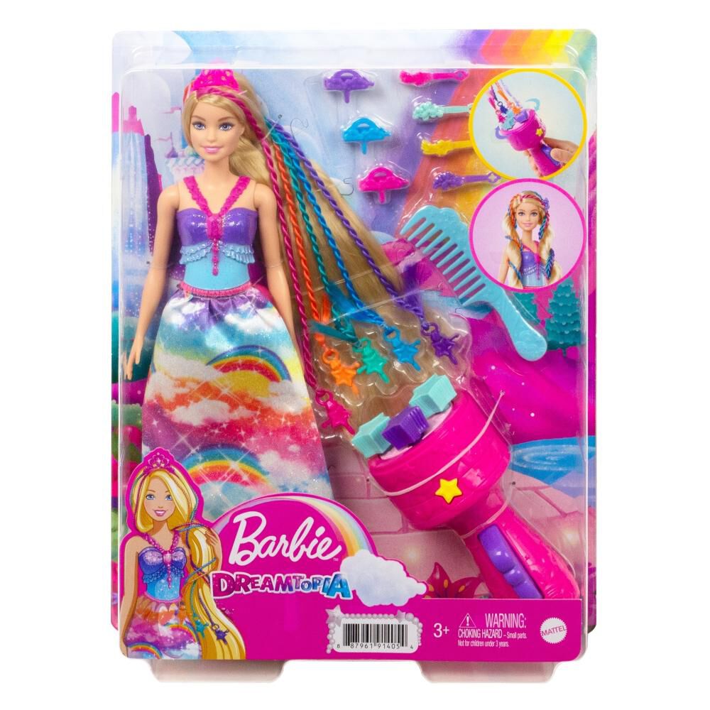 Muñeca Barbie Princesa Trenzas Mágicas image number 6.0