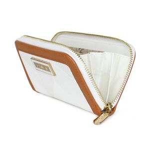 Billetera Mujer Greta Blanco Y Brown Carven Paris
