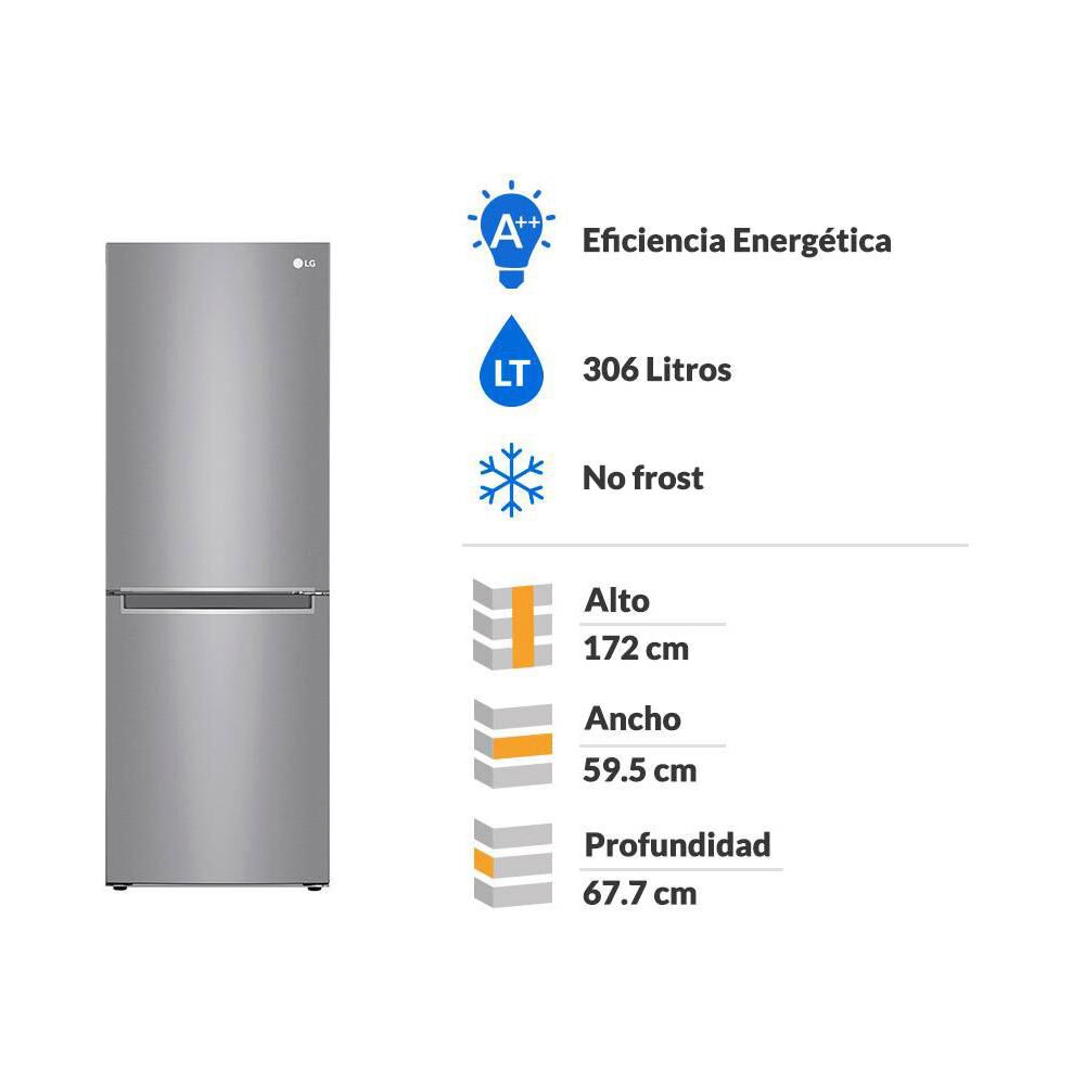 Refrigerador Bottom Freezer LG LB33MPP / No Frost / 306 Litros / A++ image number 1.0