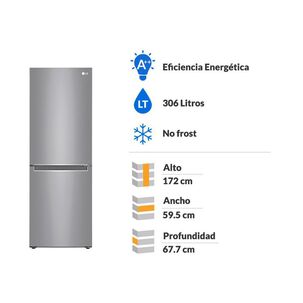 Refrigerador Bottom Freezer LG LB33MPP / No Frost / 306 Litros / A++