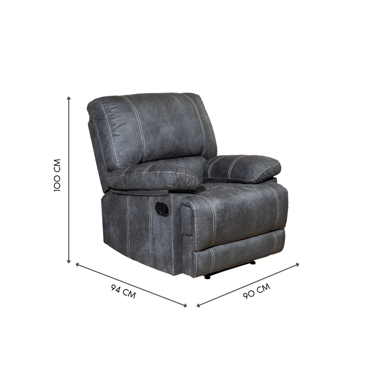 Berger Reclinable Moderno Cuero Viejo Caf&eacute; Castle 98023r image number 4.0
