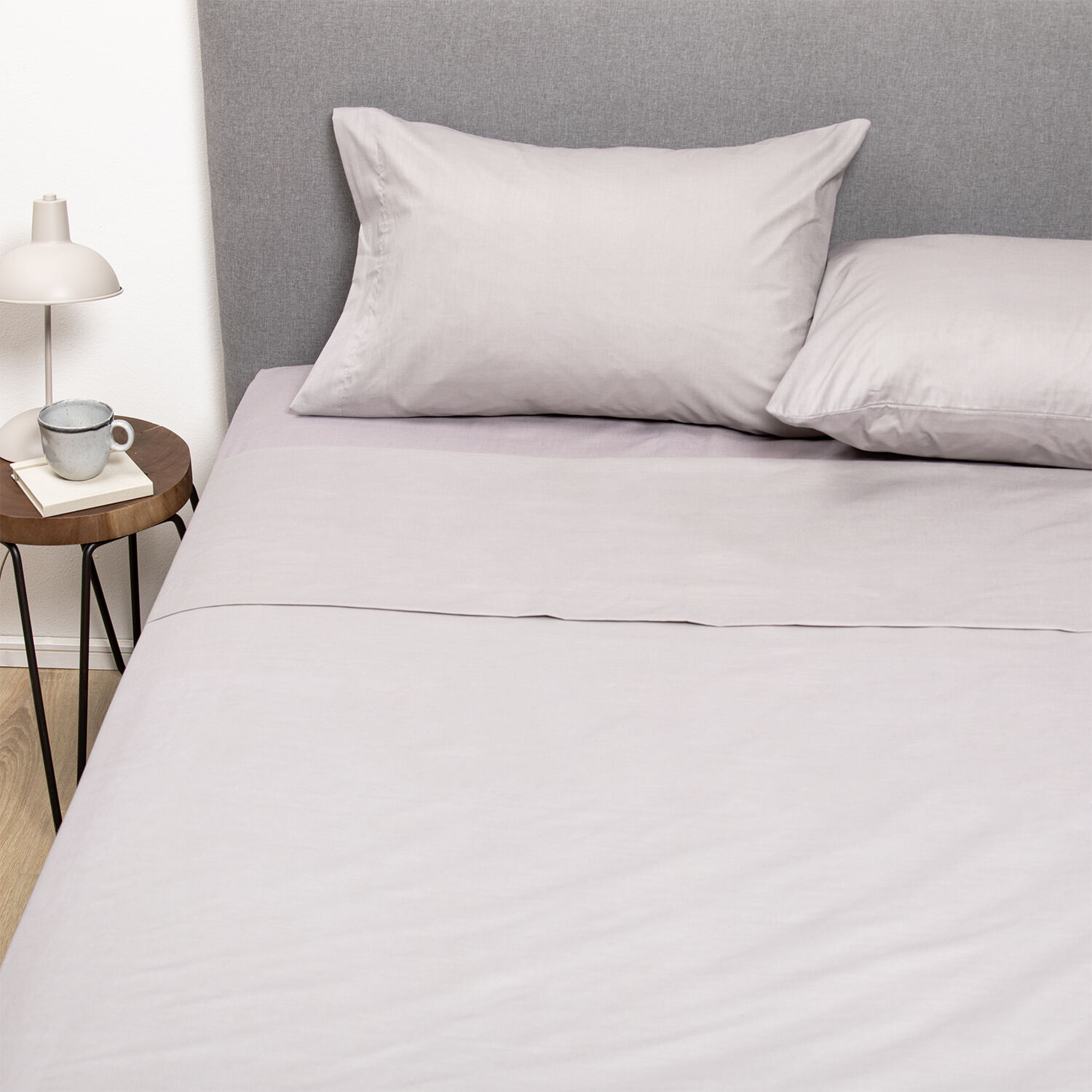 Pack 2 Sabanas Unicolor Arthome Gris + Verde King 144 Hilos image number 4.0