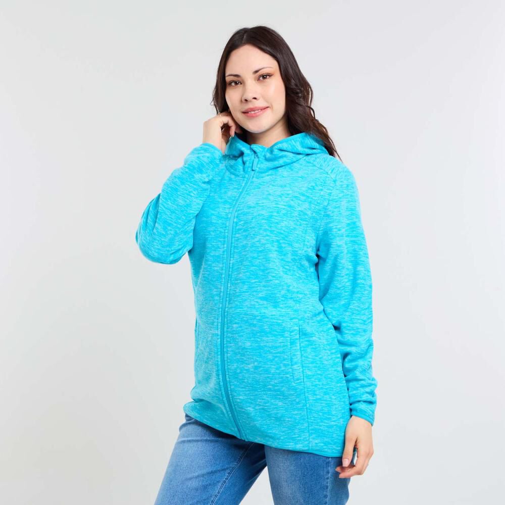 Polerón Polar Melange Cuello Alto Con Capucha Mujer Sexy Large image number 2.0
