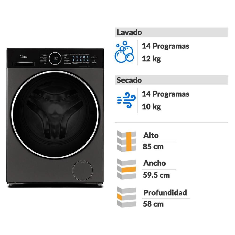 Lavadora Secadora Midea Perfect Fit MF210D120WB/T / 12 Kg / 10 Kg image number 1.0