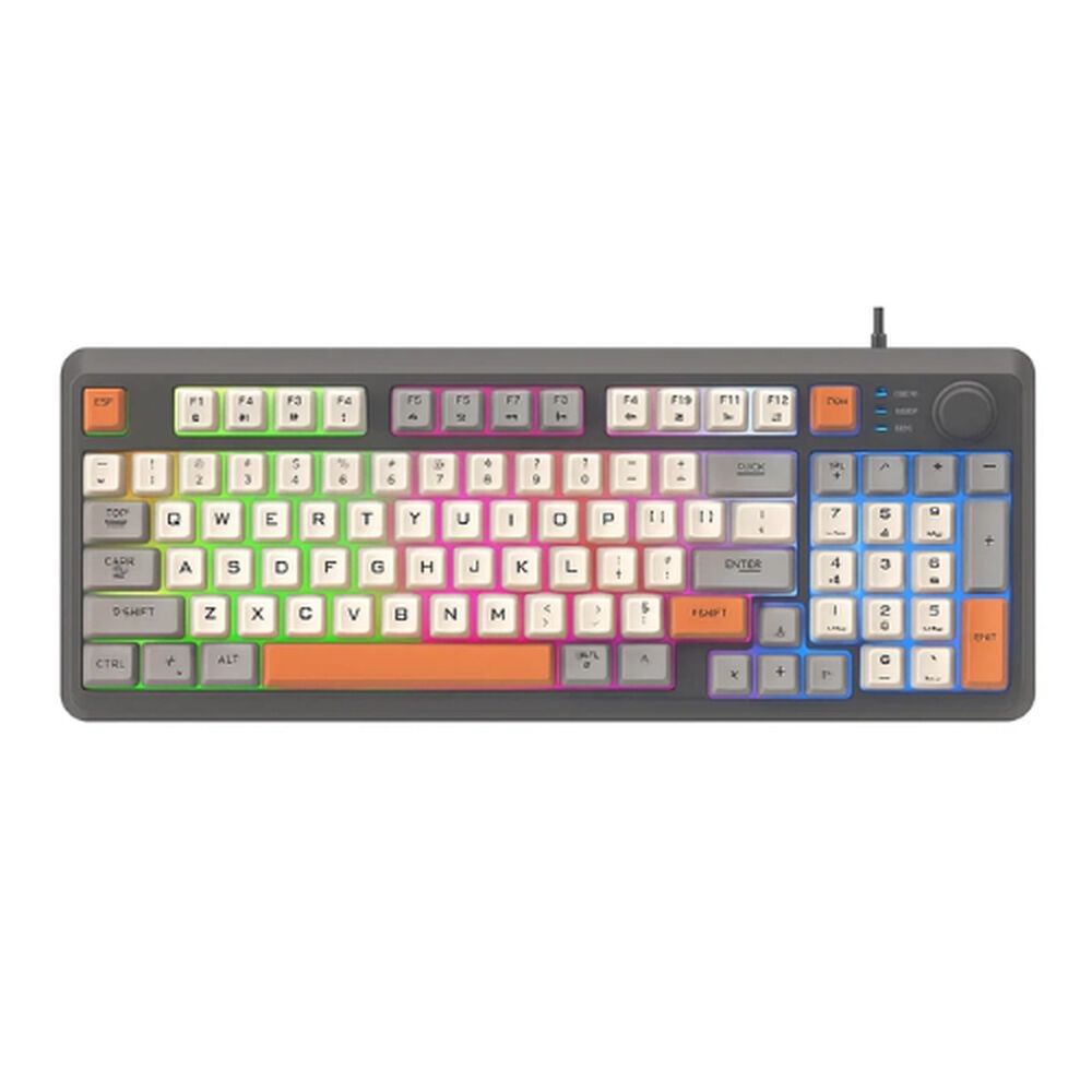 Teclado K82 Para Pc Con Luces Led Boton Volumen Giratorio image number 1.0
