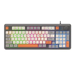 Teclado K82 Para Pc Con Luces Led Boton Volumen Giratorio Teclado K82 Para Pc Con Luces Led Boton Volumen Giratorio