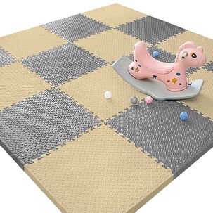 Piso De Goma Eva Beb&eacute; Alfombra Debebe 10mm 60x60cm Set X8
