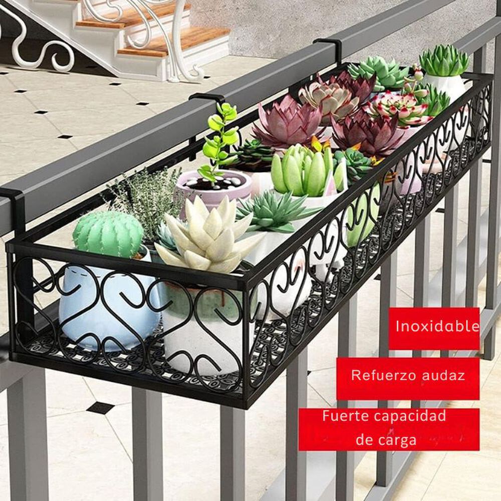 Jardinera Exterior De Barandilla Para Balc&oacute;n 50x20x12 Cm image number 2.0