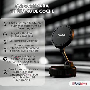 Soporte De Auto Celular Magn&eacute;tico Iphone Android Negro
