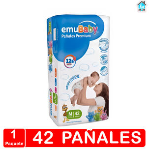 Pañales Emubaby Premium - Talla M - 42 Uds.