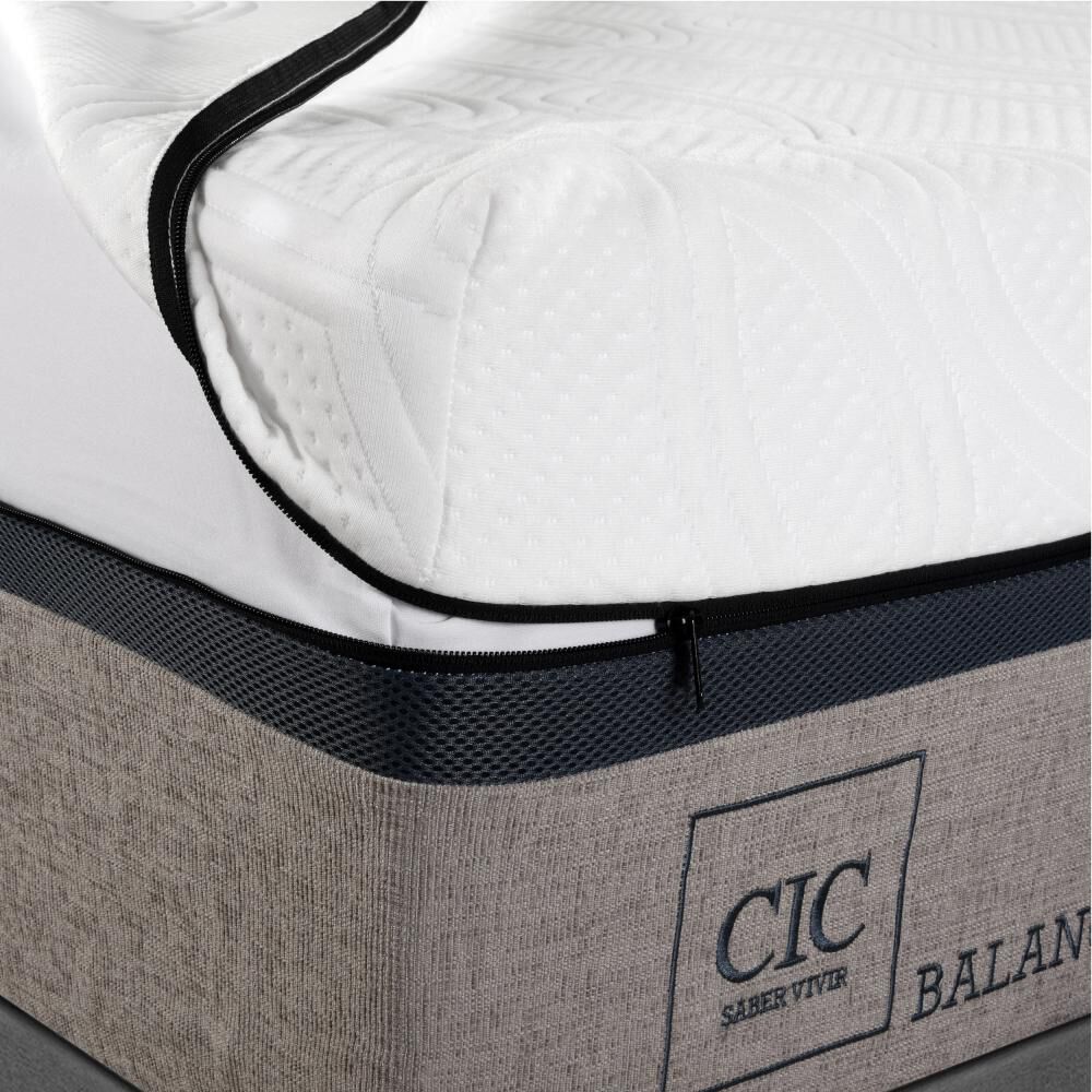Cama Europea Cic Balance / 2 Plazas / Base Dividida  + Respaldo image number 2.0