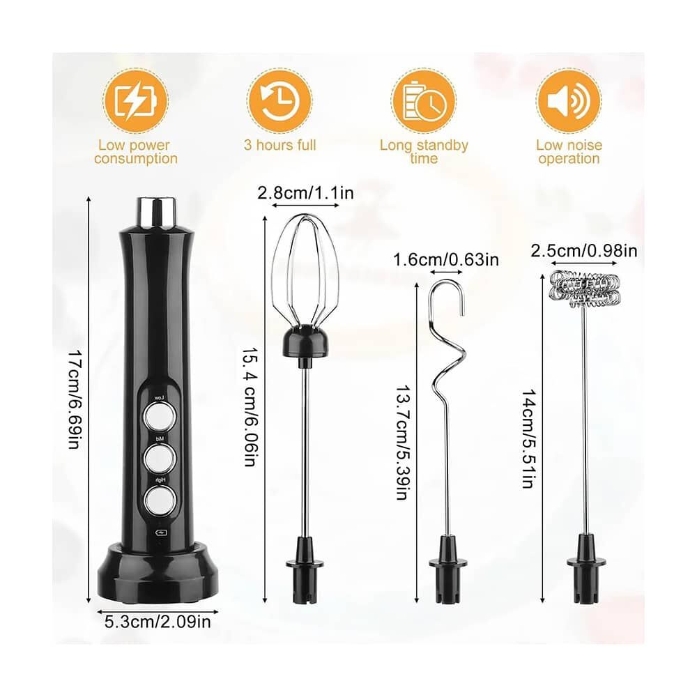 Batidor El&eacute;ctrico De Leche Espumadores 6pcs image number 2.0