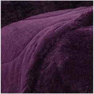 Cubrecama Peludo Con Chiporro 2 Plazas Morado