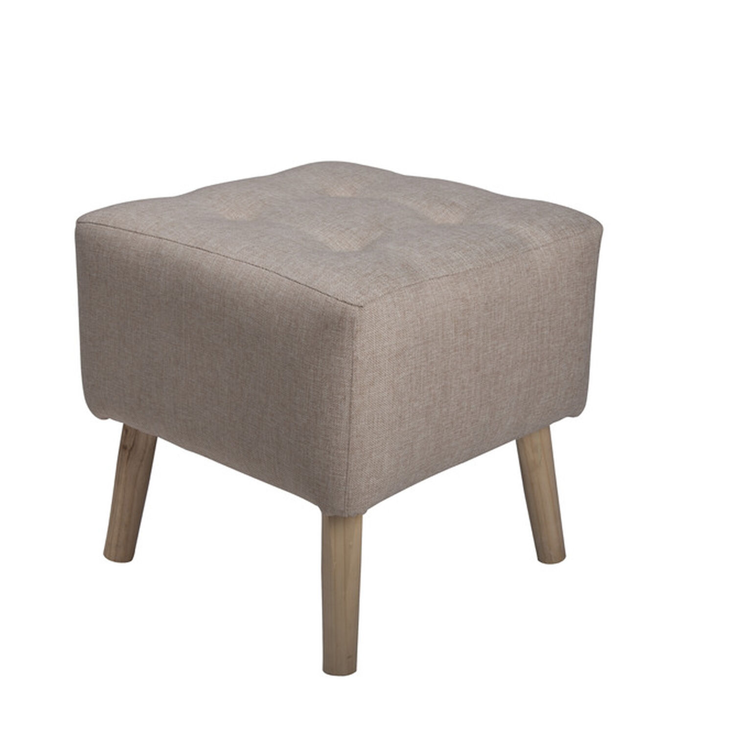 Pouf Alemania Beige Amalfi 42x42x43 Cm M&aacute;xima Design image number 1.0