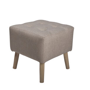 Pouf Alemania Beige Amalfi 42x42x43 Cm M&aacute;xima Design