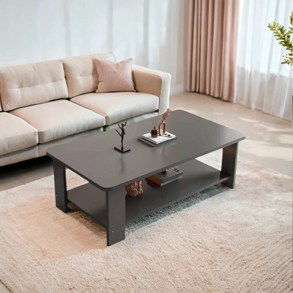 Mesa De Centro Gris 100×50 – Diseño Moderno En Mdf image number 1.0