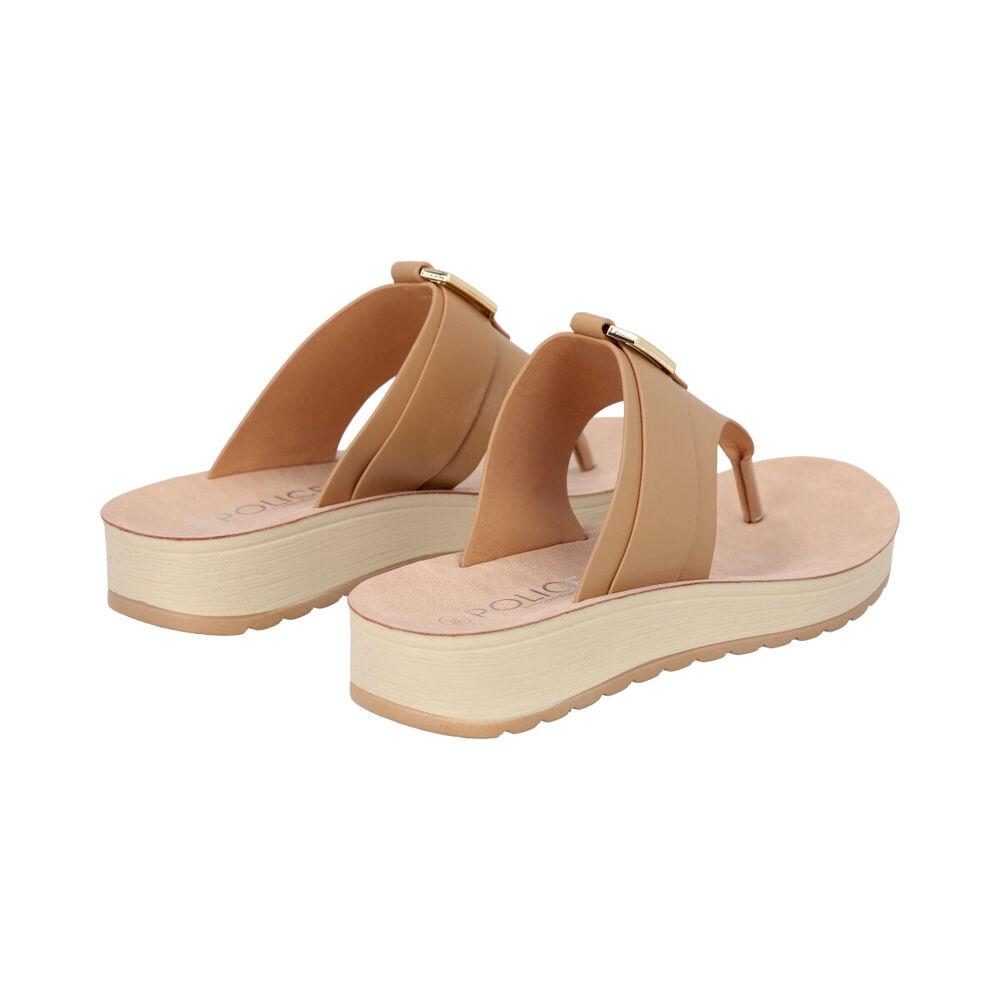 Sandalia Mujer Camel Sole Police image number 4.0