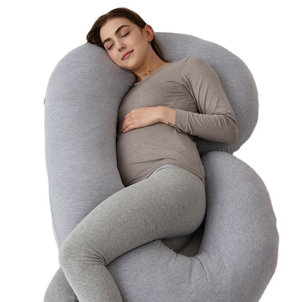 Cojin Almohada Maternal Gris Pre Y Post Natal Funda Extra Suave image number 0.0