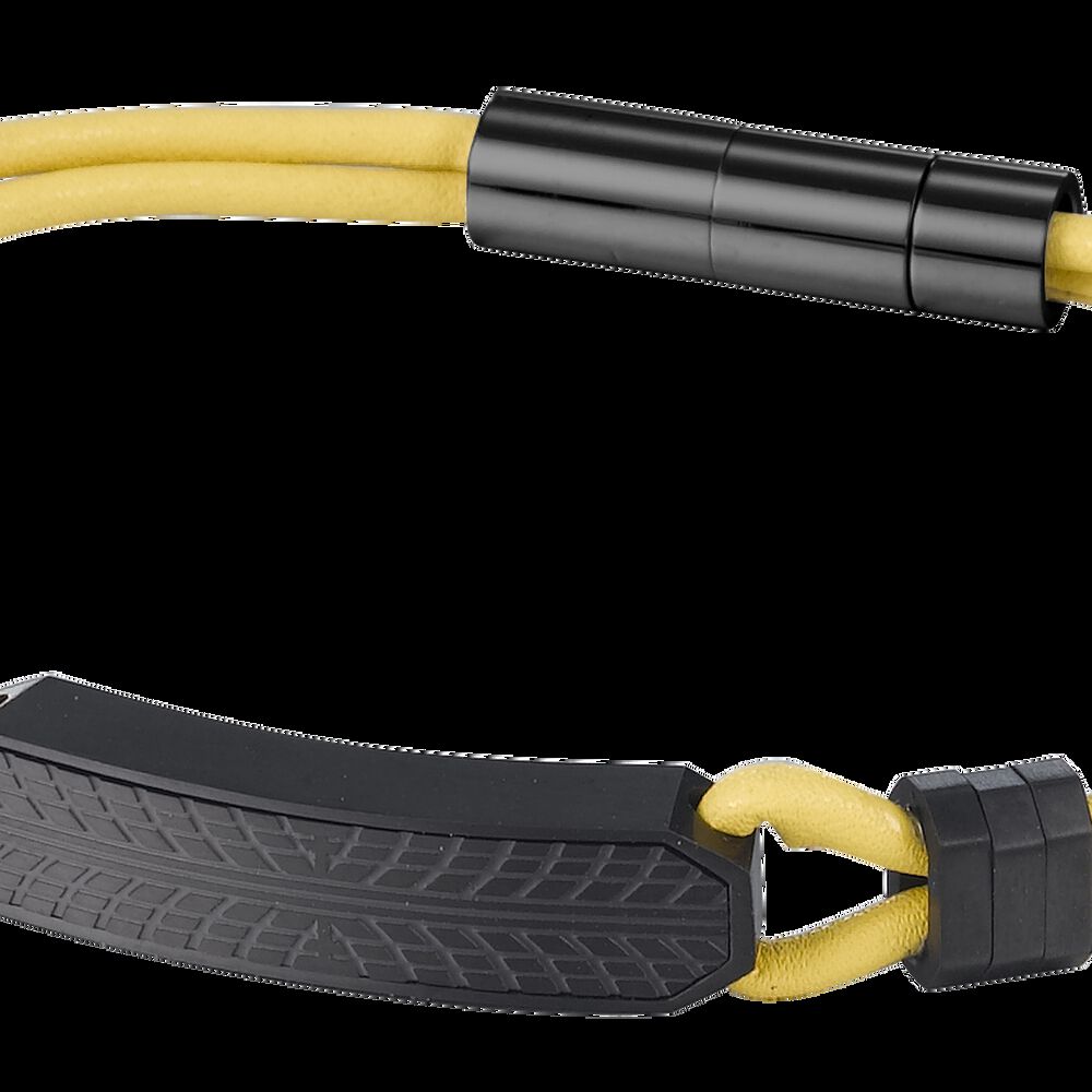 Pulsera De Hombre Cat J001b10171 Negro-amarillo image number 0.0