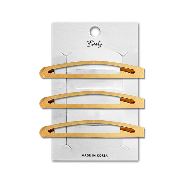 Set Clip Semiovalado Grande Besty Dorado 3u Dorado
