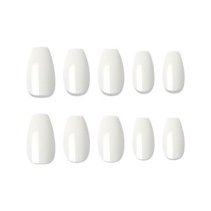 Muzmak - Uñas Press On Edge White Coffin 36 U.