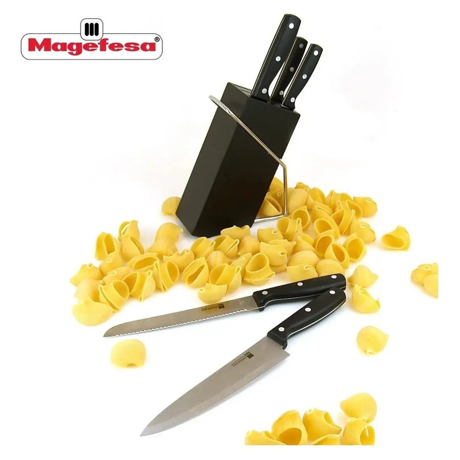 Set De Cuchillos De Cocina 6 Piezas Taco Madera Magefesa Color Negro image number 2.0