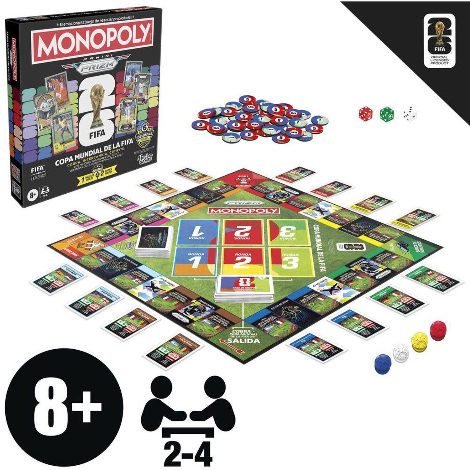 Juego De Mesa Monopoly Panini Prizm Copa Mundial De La Fifa image number 4.0