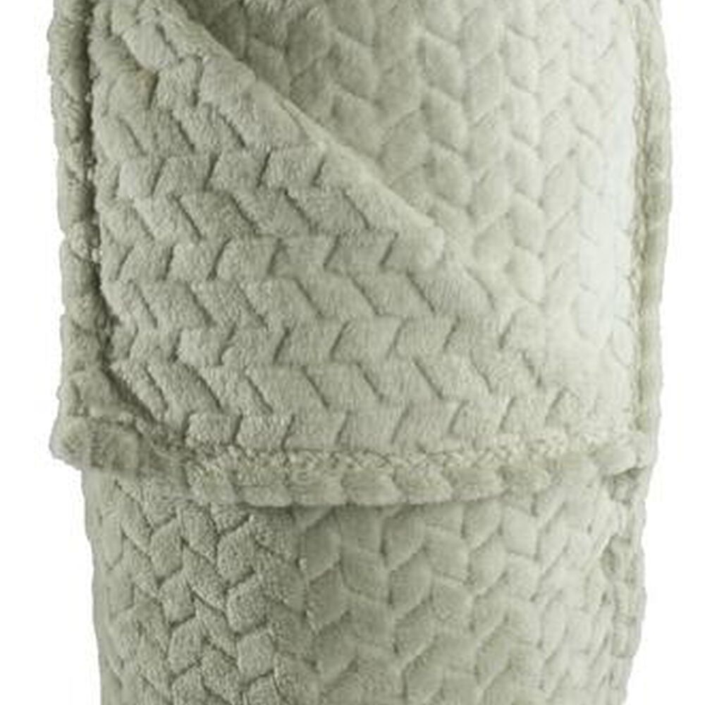 Frazada Andes Jacquard Flannel Verde 2 Plaza image number 0.0