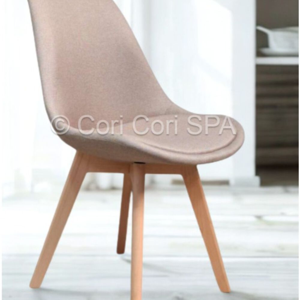 Pack 4 Sillas Tulip Lino Beige image number 3.0