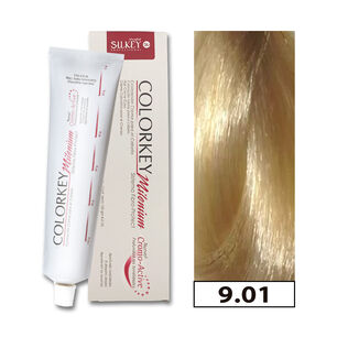 Tinte Permanente Colorkey Millenium Silkey 120gr 9.01 Rubio Extra Claro Ceniza Suave + Oxidante