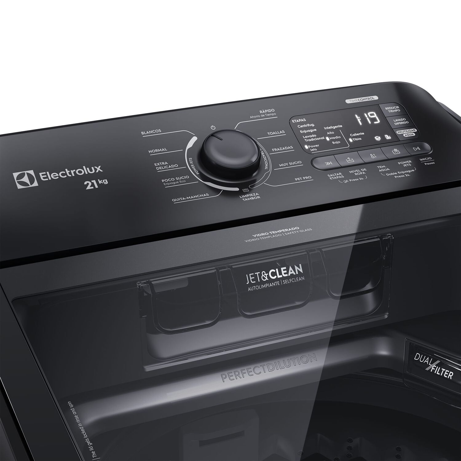 Lavadora Autom&aacute;tica 21kg Carga Superior Expert Leb21 Negra image number 4.0