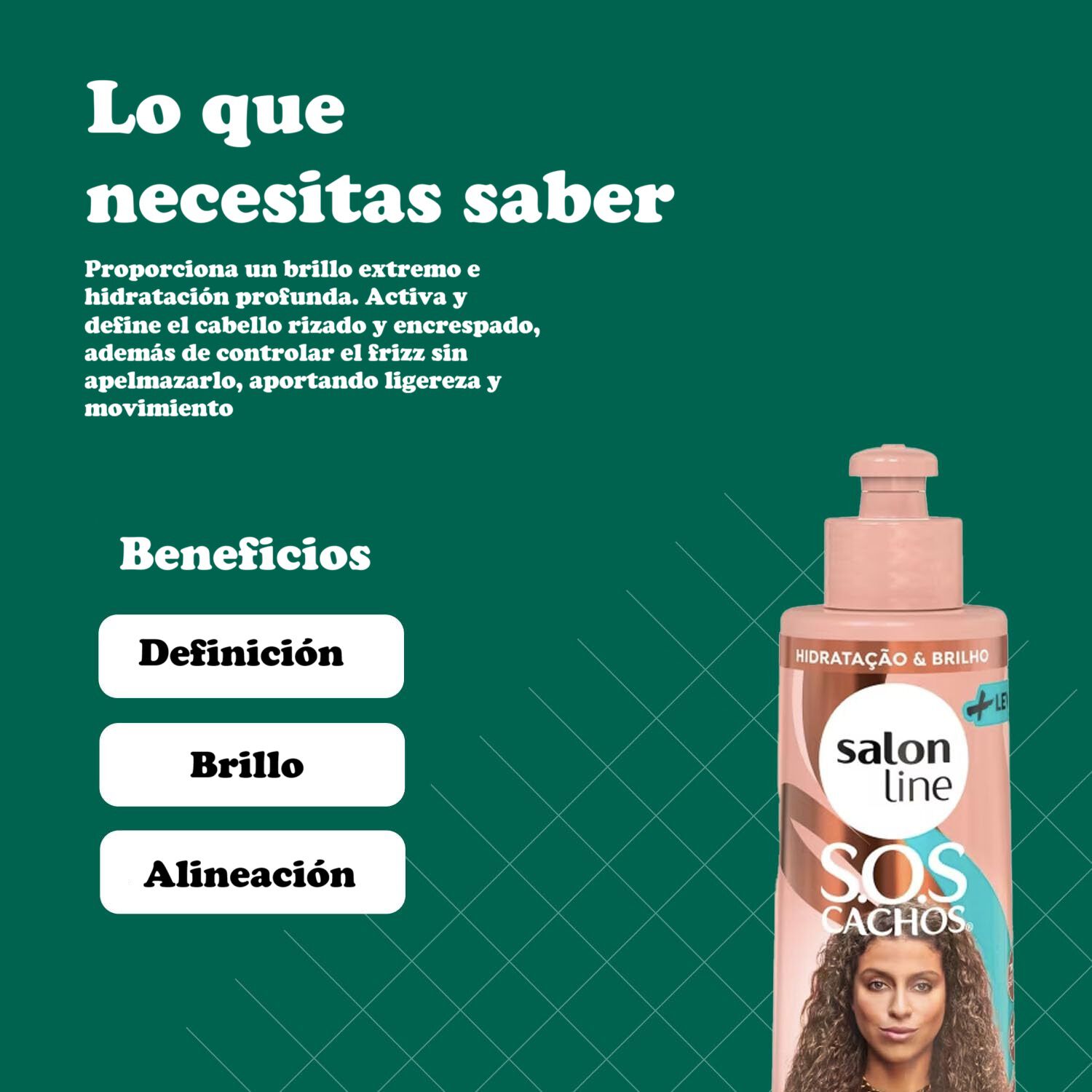 Sos Activador Rizos Leves Oleo De Almendras 300ml Salon Line image number 2.0