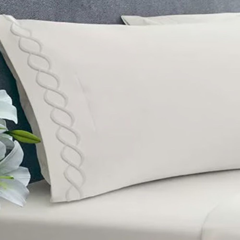 Juego De Sabanas 2.5 Plazas 210 Hilos Bordadas image number 1.0