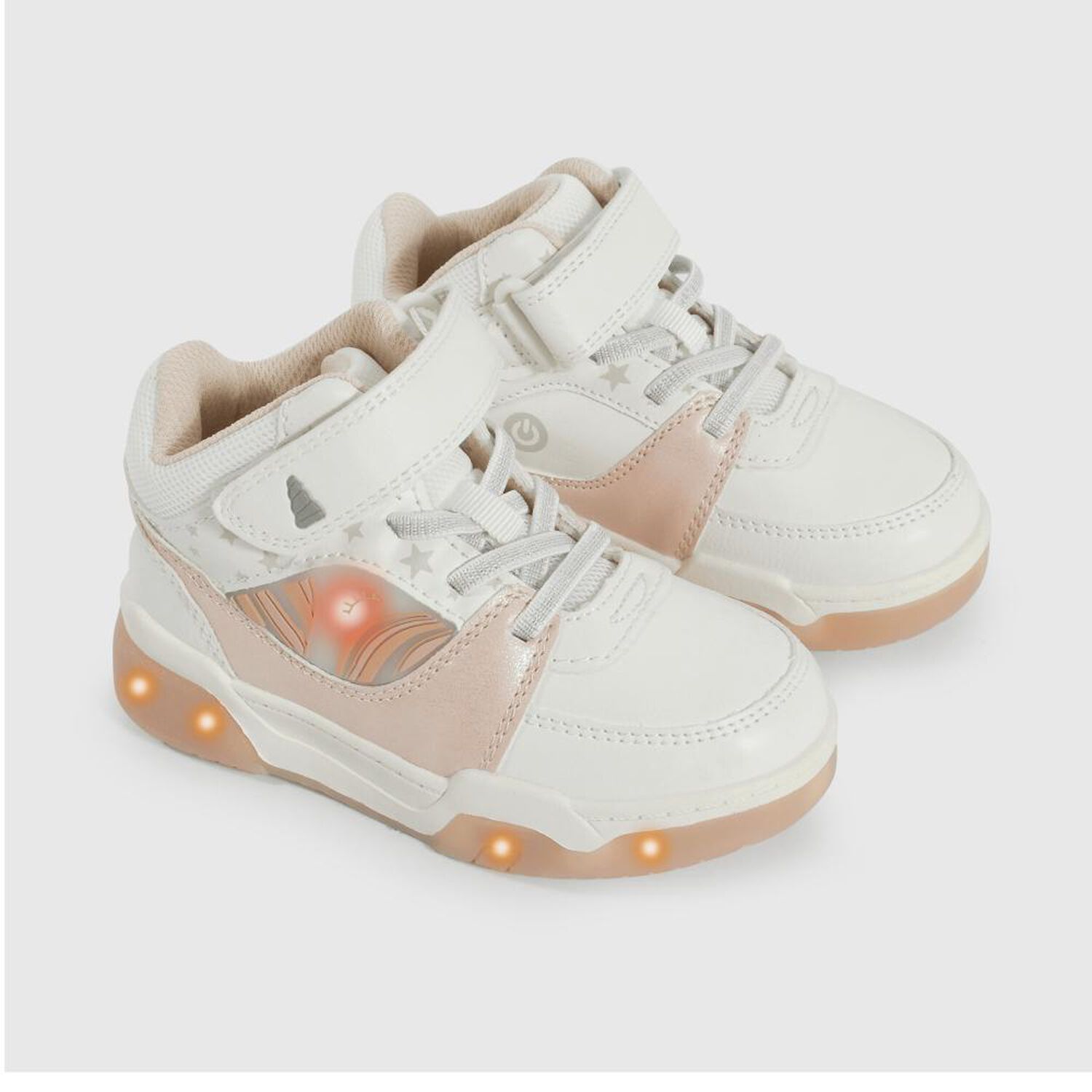 Zapatilla Infantil Con Luces Ni&ntilde;a Colloky Blanco image number 1.0