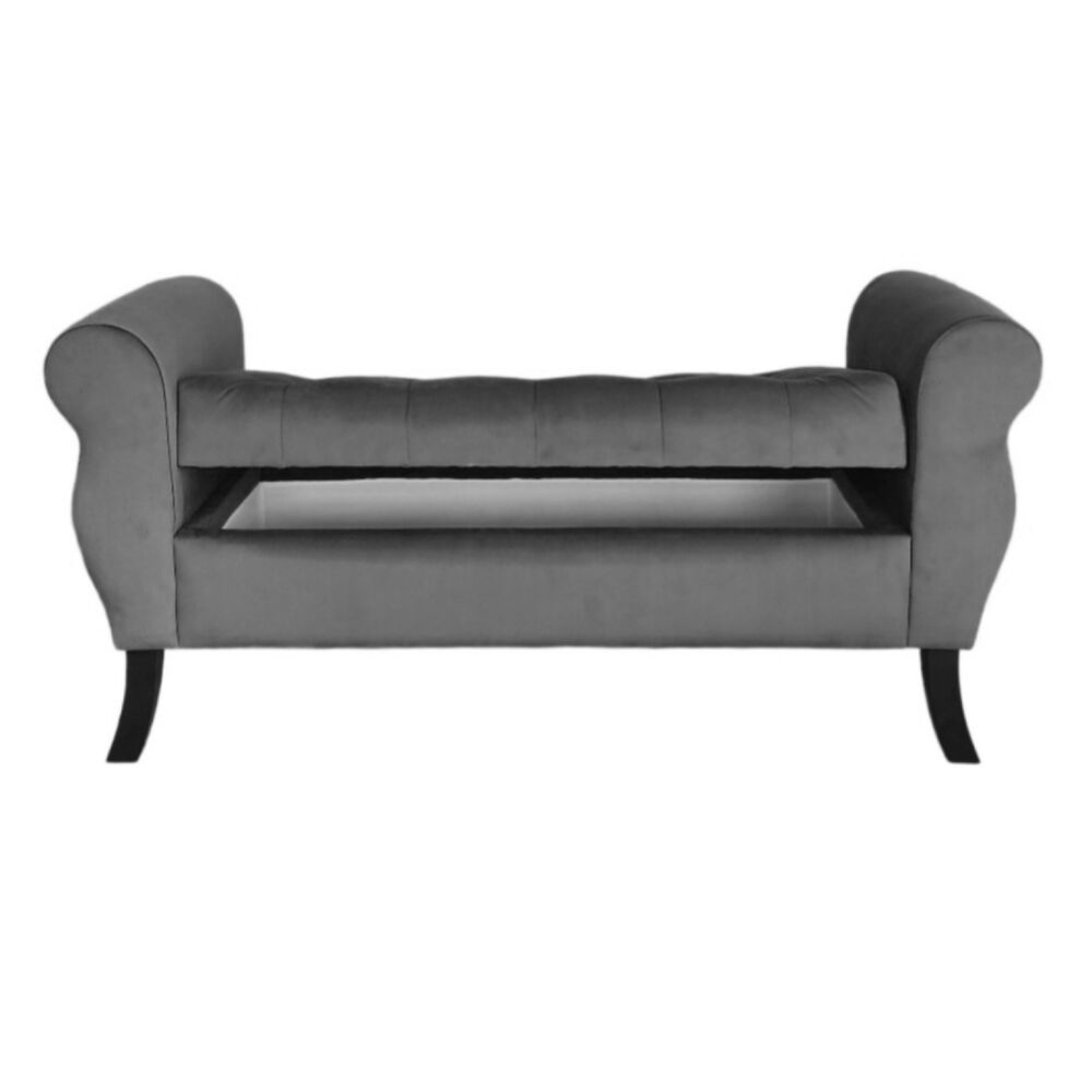 Banqueta Baul Diva Color Gris Oscuro image number 1.0