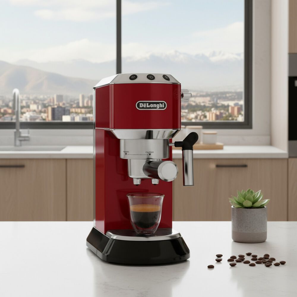 Cafetera Delonghi Espresso Dedica Style Roja image number 4.0