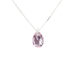 Collar Gota De Luz Con Cristales Genuinos Light Rose