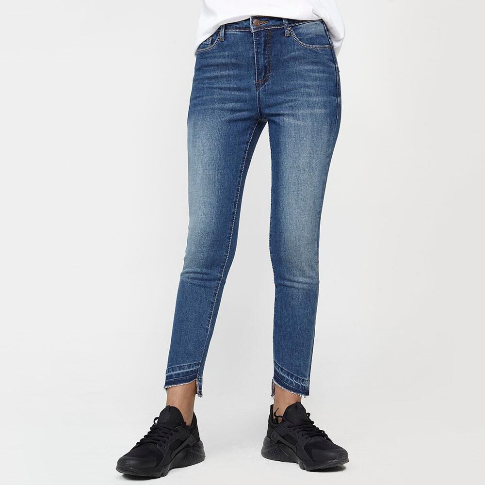 Jeans Mujer Tiro Alto Crop Rolly go image number 0.0