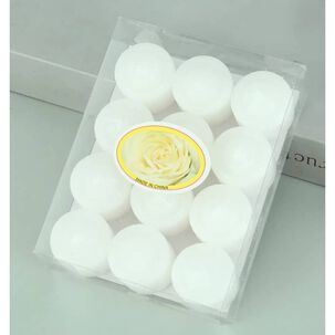 Set De 12 Velas Blancas