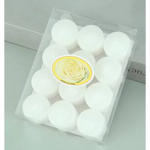 Set De 12 Velas Blancas
